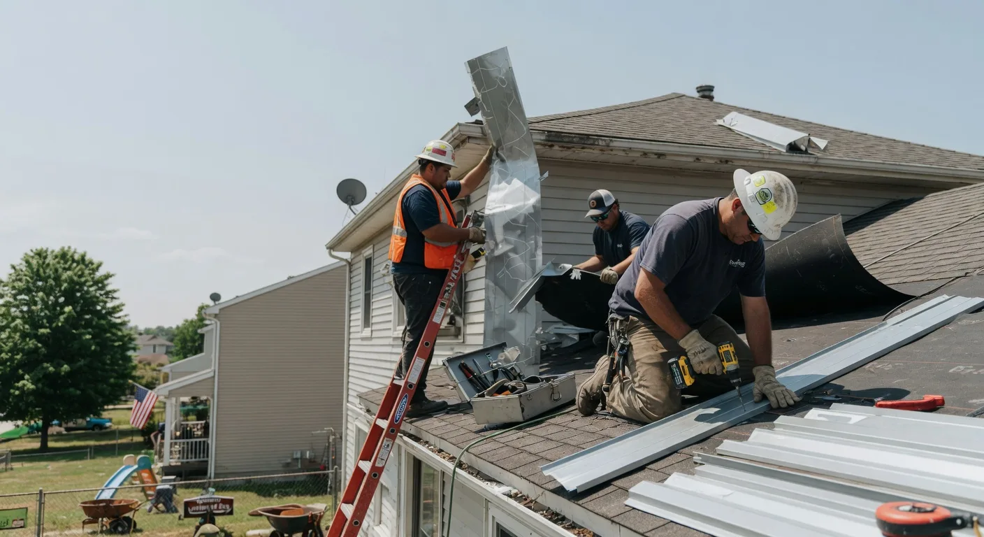 Storm Damage Metal Roof Repair in West Decatur, PA